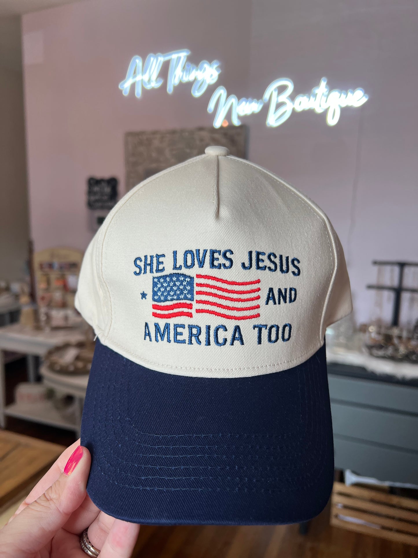 She Loves Jesus and America Too Hat