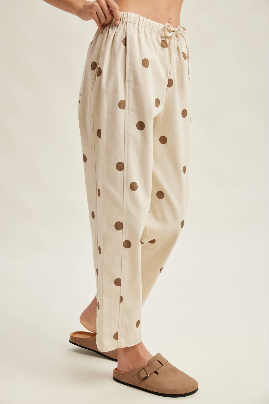 Polka Dot Drawstring Pants