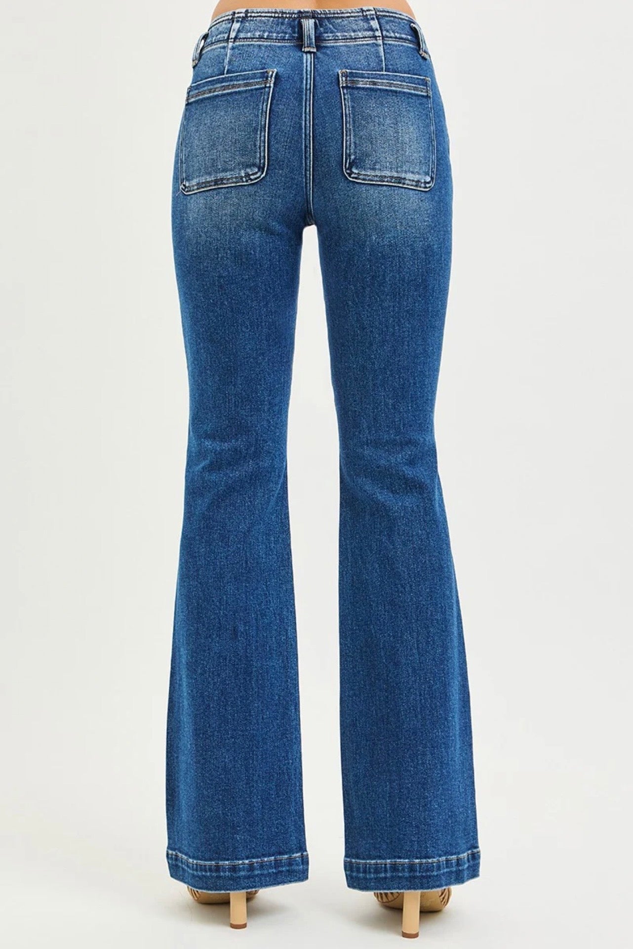 HR Flare Double Button Jeans