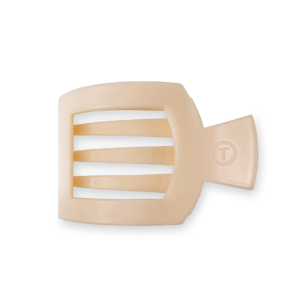 Almond Beige Flat Square Hair Clip