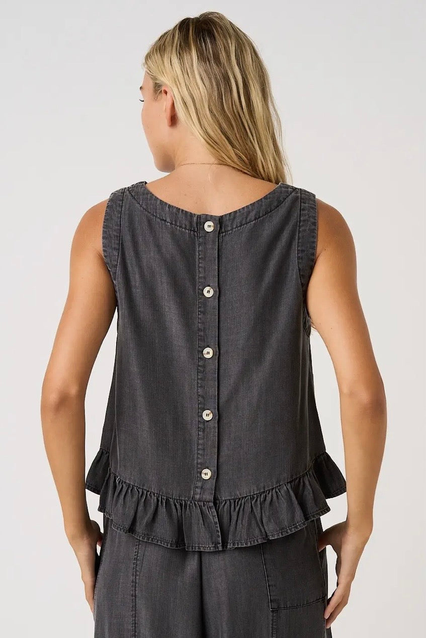 Button Detail Tencel Top