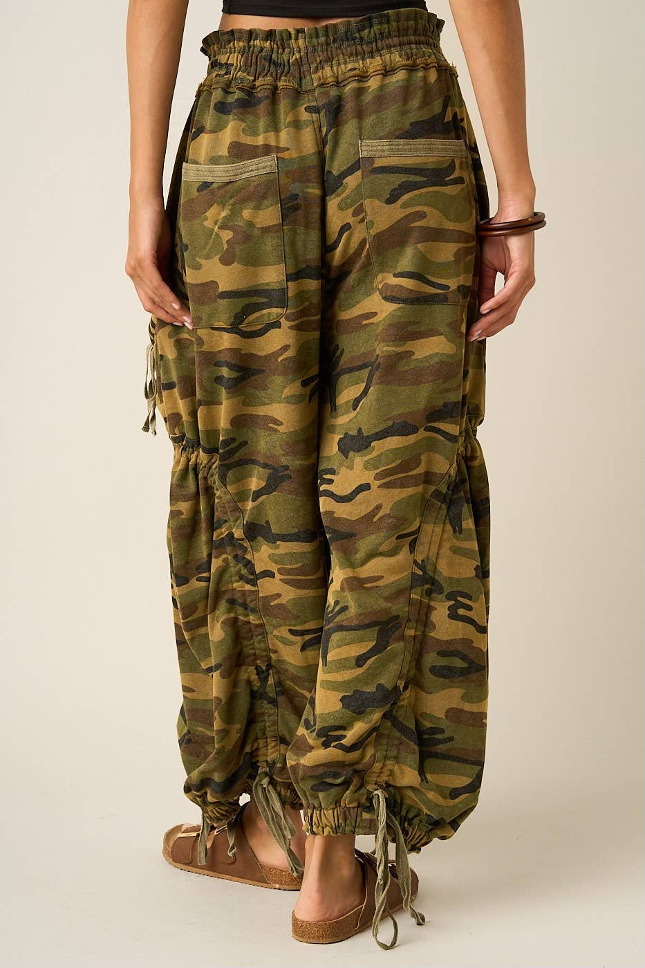 Camo Cargo Pocket Balloon Pants