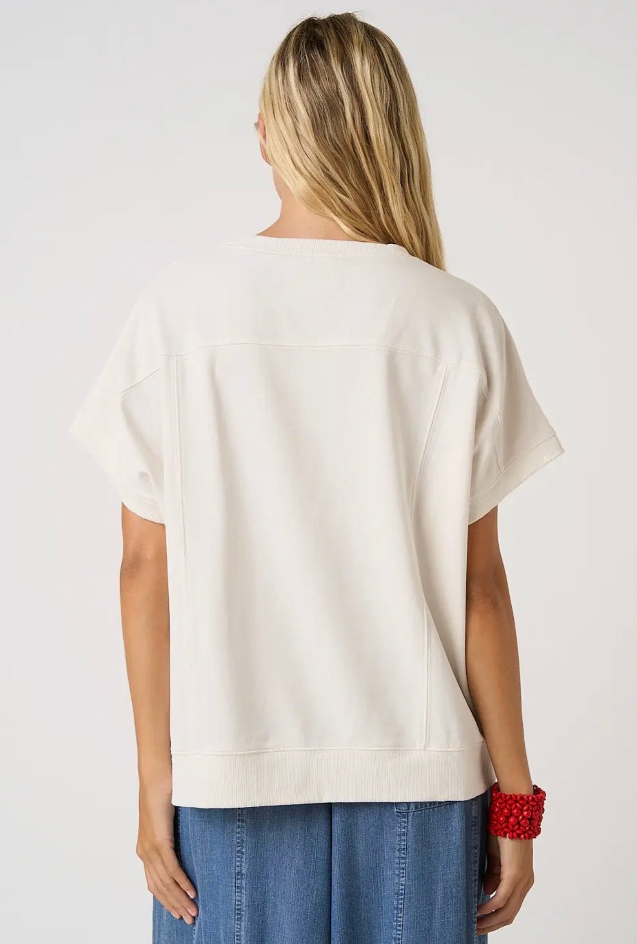Jesus Loves You Patchwork French Terry SS Top