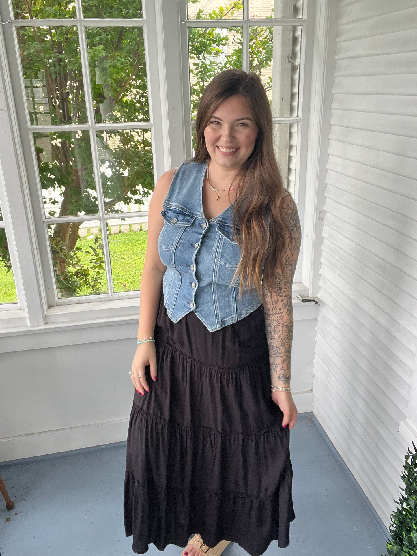 Tiered Maxi Skirt