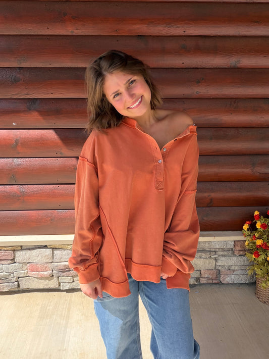 Oversized Mineral Washed Sweatshirt