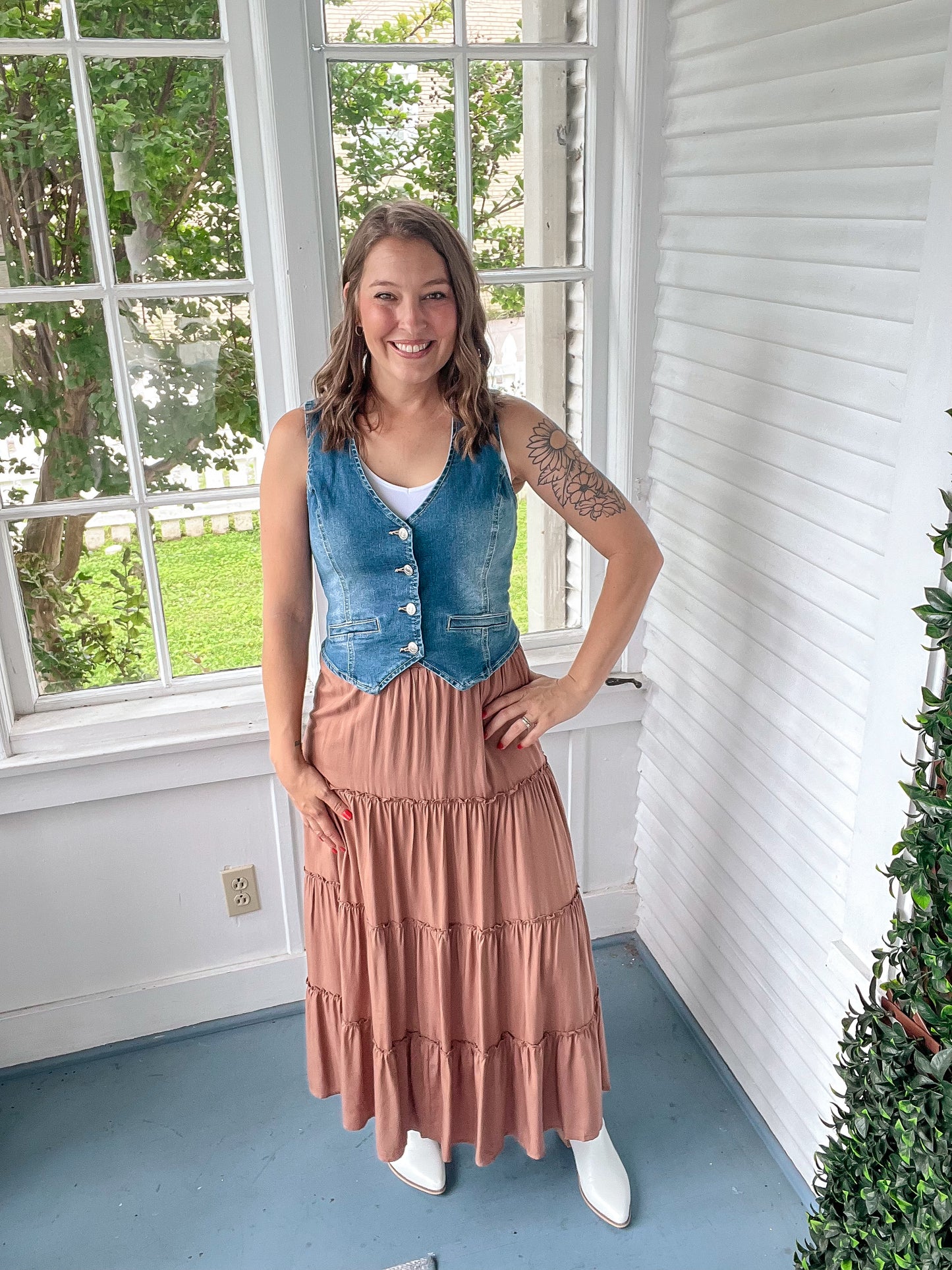 Tiered Maxi Skirt
