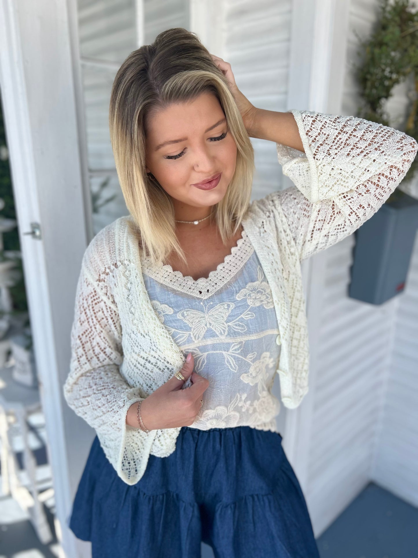 LS Crochet Sweater Cardigan