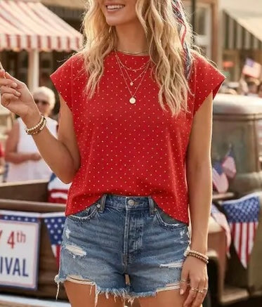 Scuba Polka Dot Relaxed Top