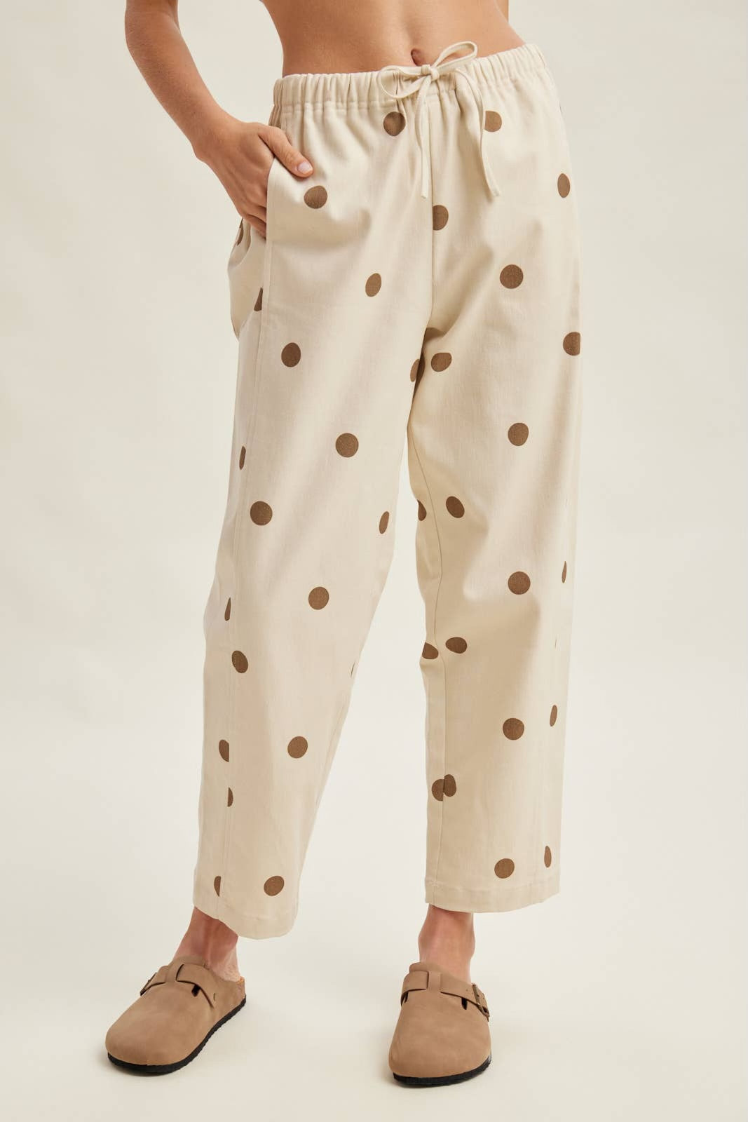 Polka Dot Drawstring Pants