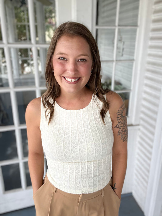 Floral Pintuck Tank