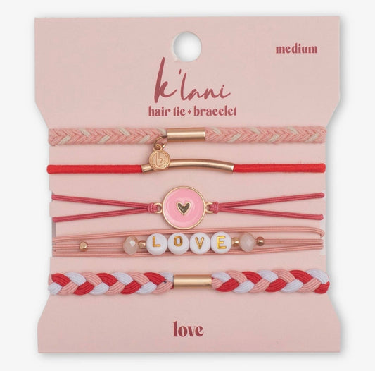“Love” Hair Tie Bracelets