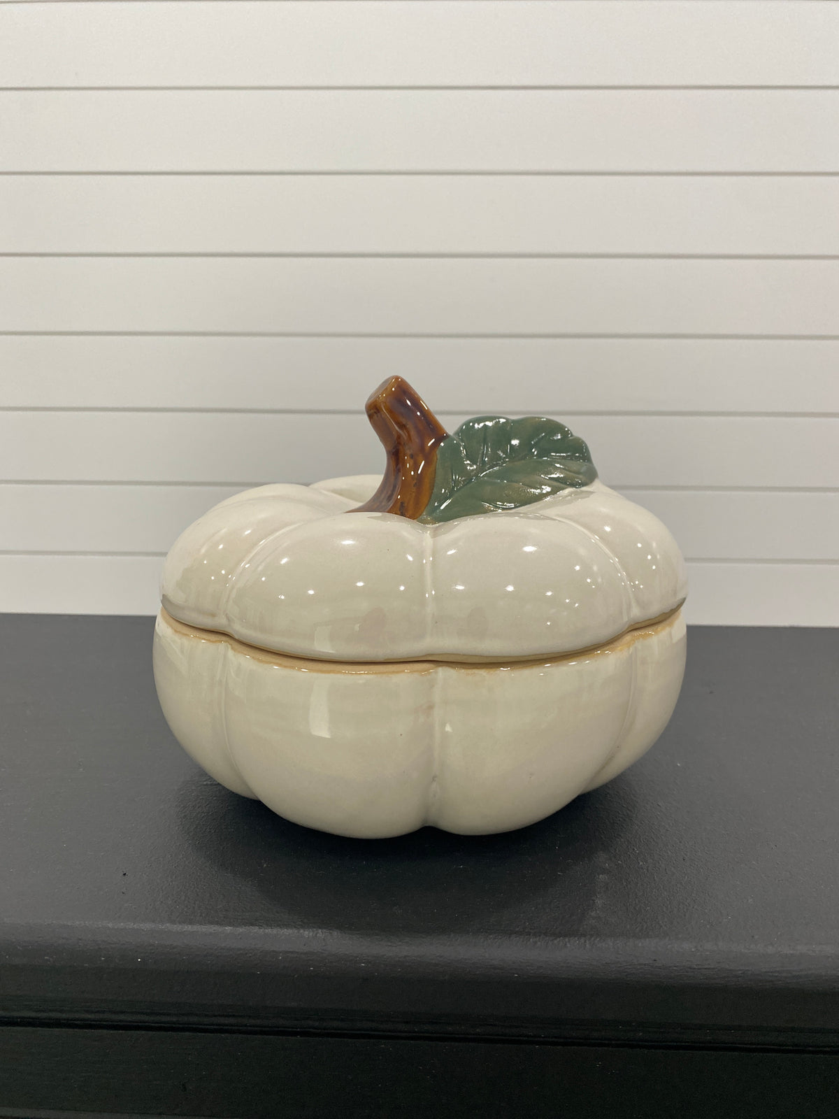 White Pumpkin Cookie Jar