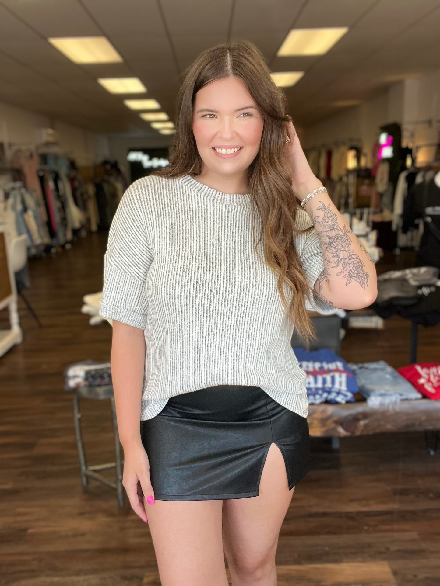 Black Pleather Skirt