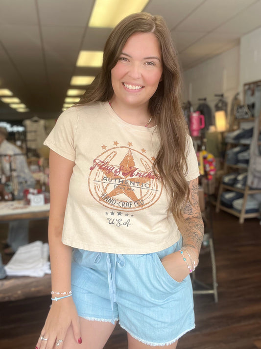 Washed Chambray Denim Shorts