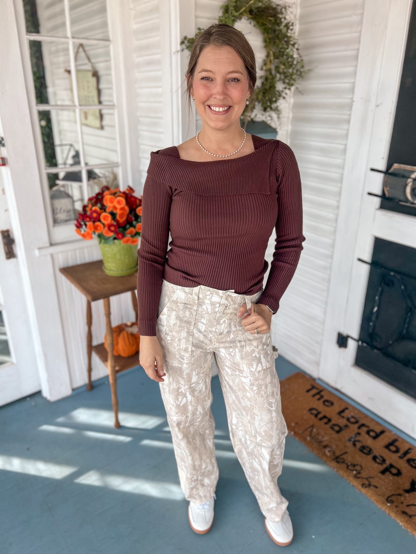 Ribbed LS Sweater Top