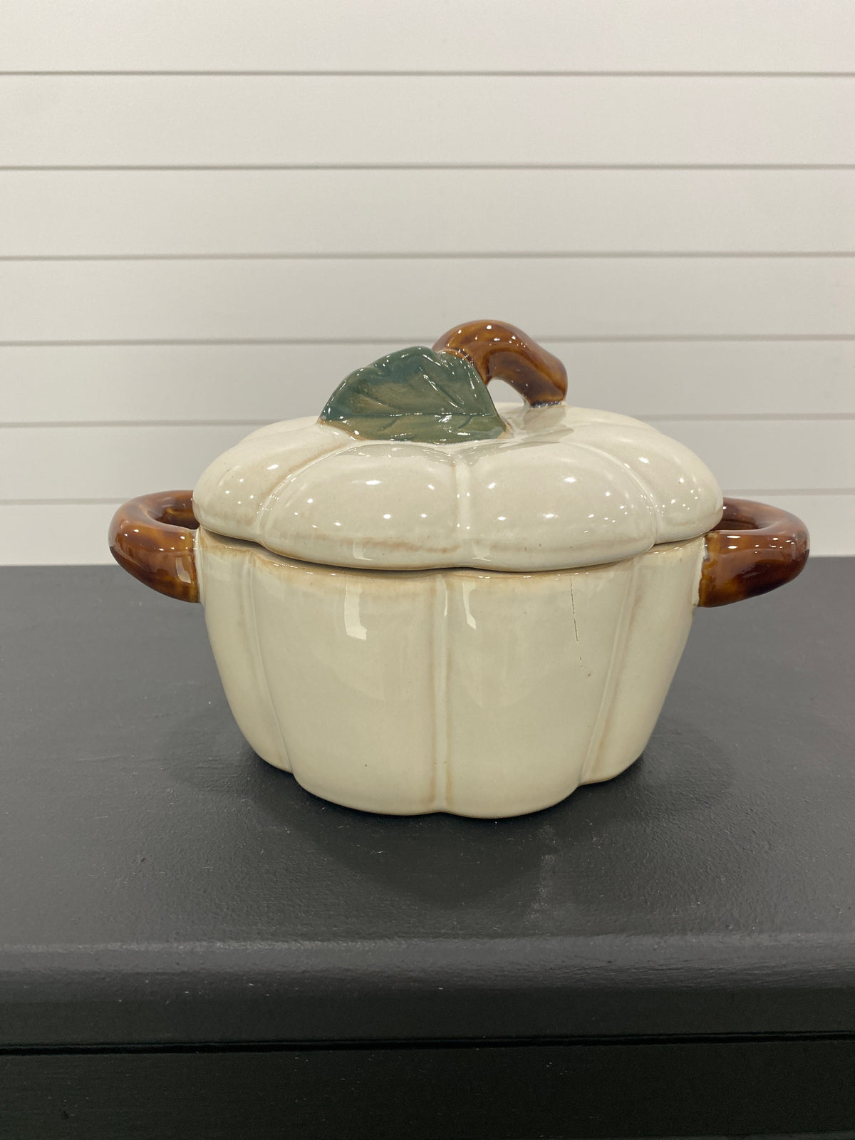 White Pumpkin Treat Jar