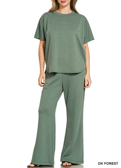 Scuba Curved Hem Top Set