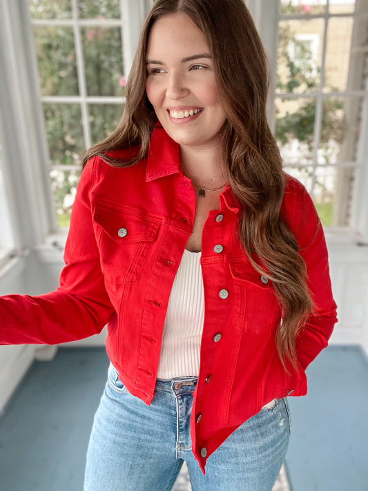 Red Denim Jacket