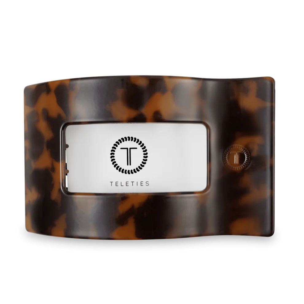 Tortoise Flat Rectangle Hair Clip