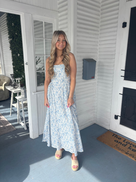 Blue Floral Maxi