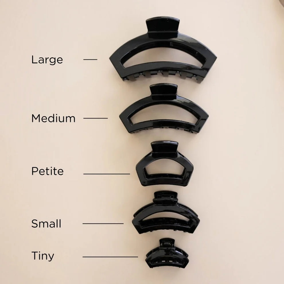 Open Jet Black Hair Clip
