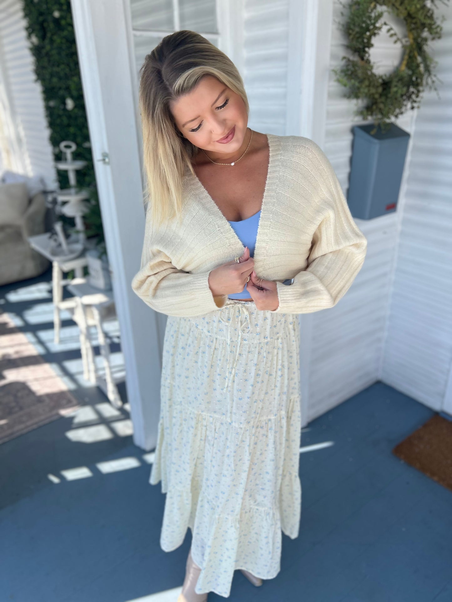 Cream Shrug Cardigan