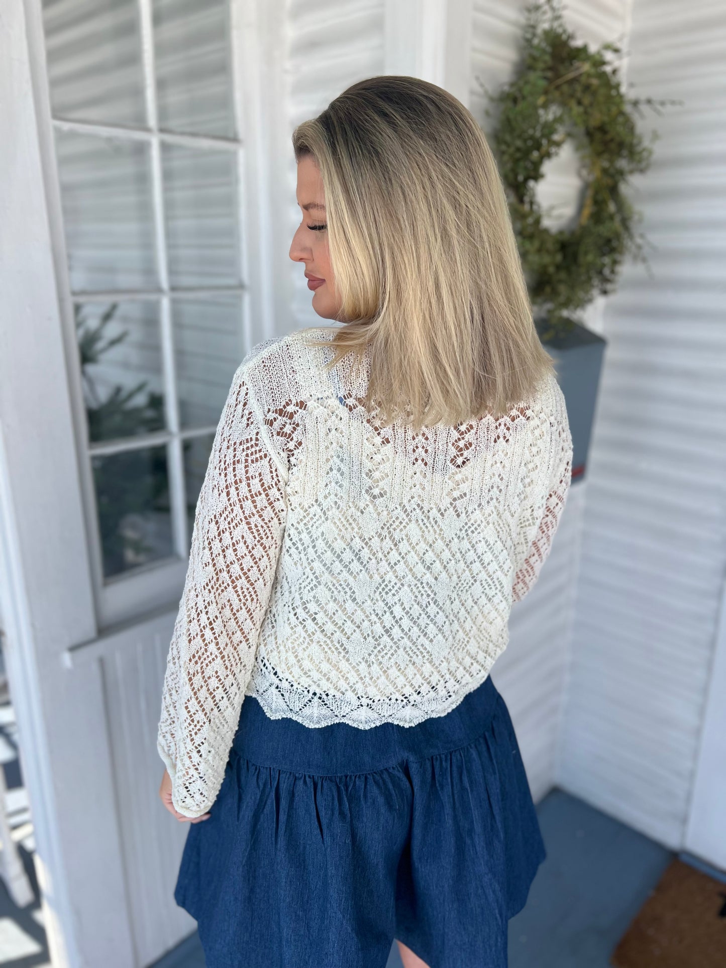 LS Crochet Sweater Cardigan