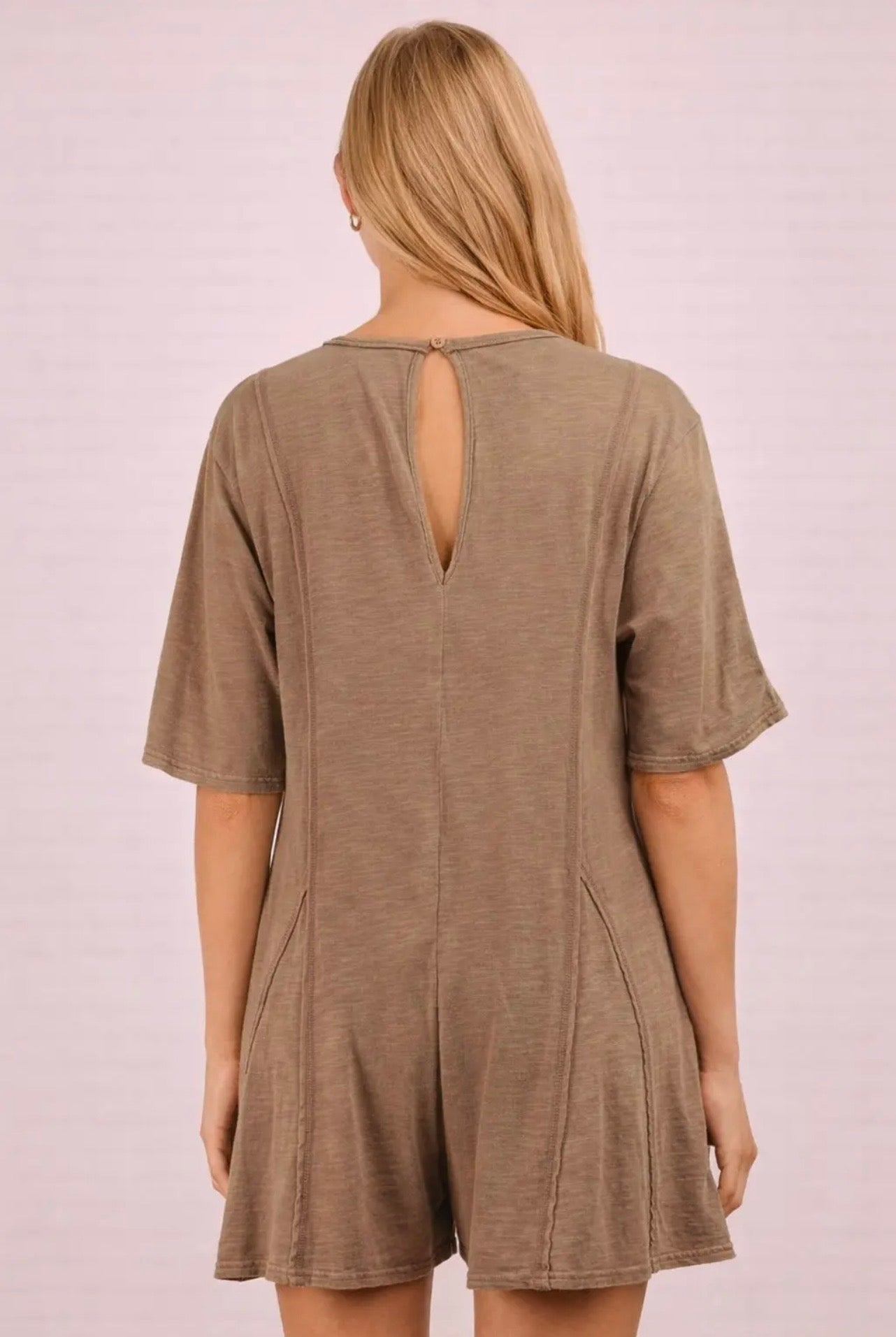 Mineral Wash Flowy Romper