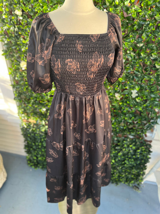 Bronze Petal Maxi Dress