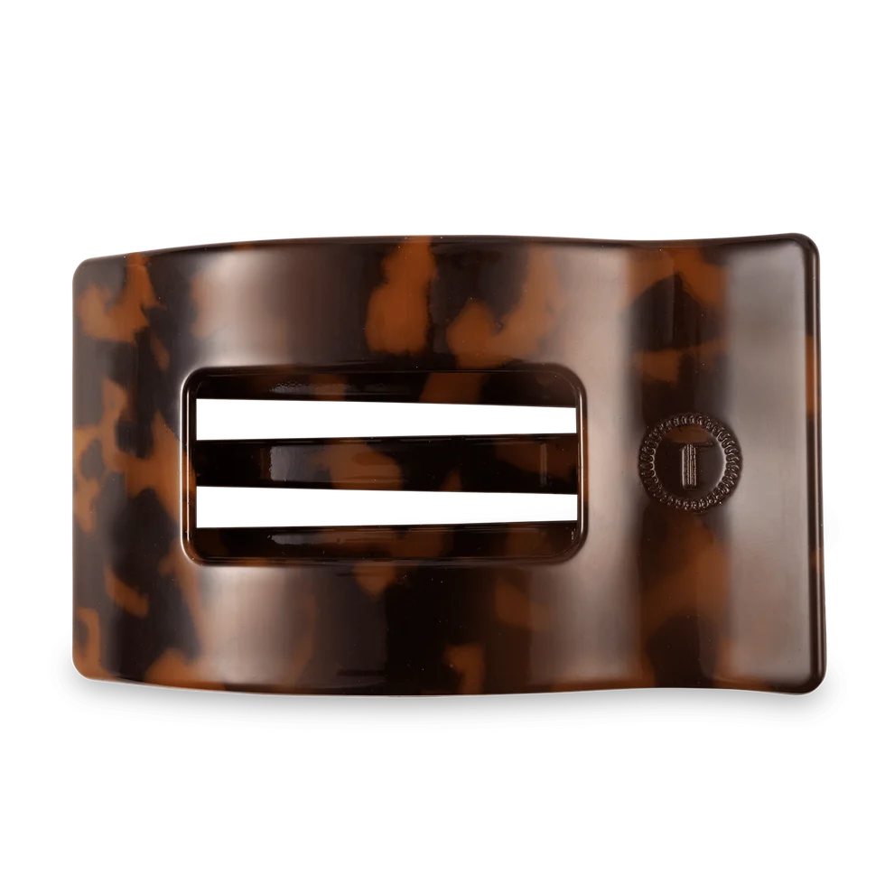 Tortoise Flat Rectangle Hair Clip