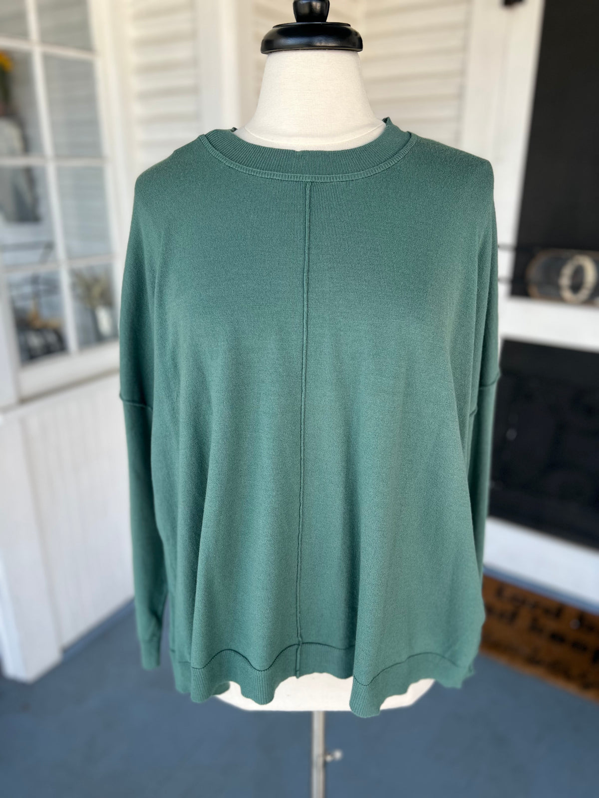 Lightweight LS Crew Sweater Top