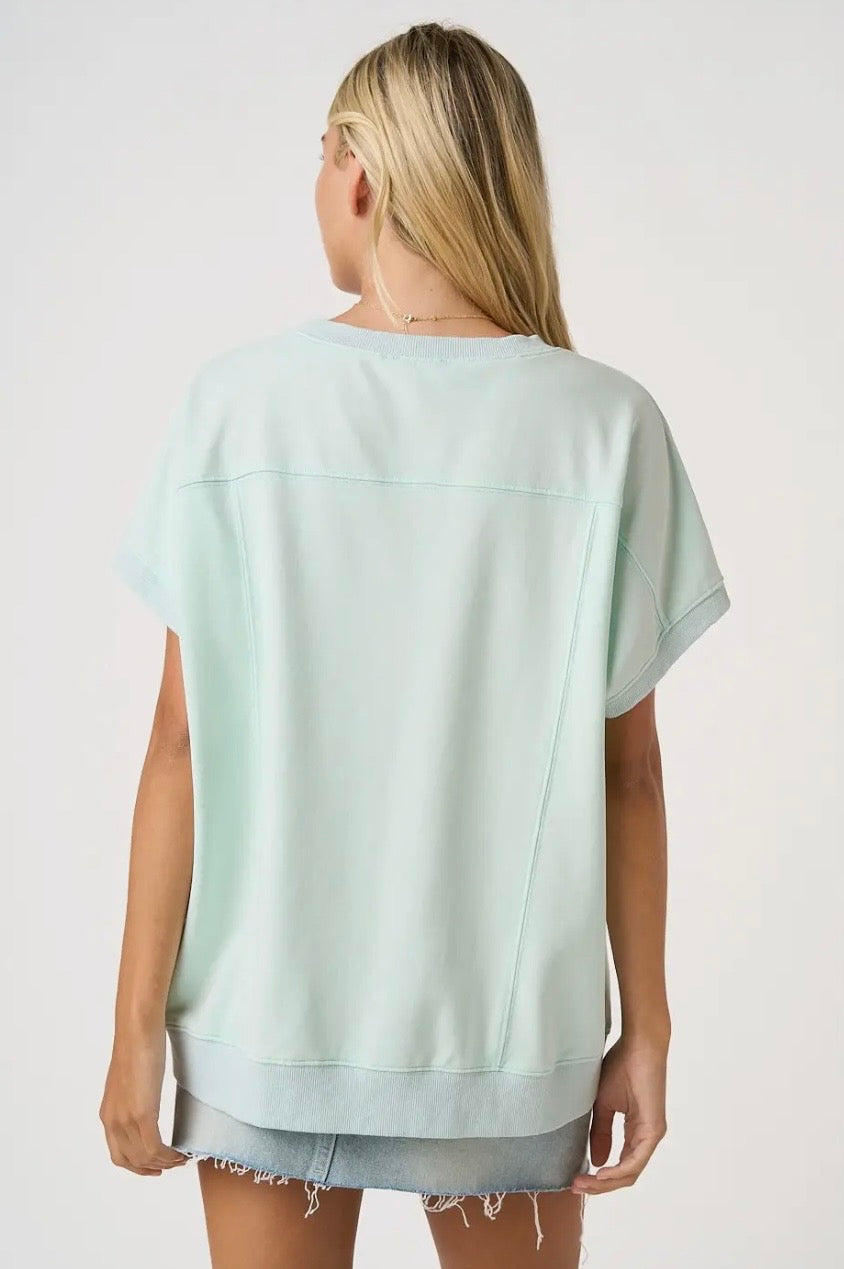 Jesus Loves You Patchwork French Terry SS Top