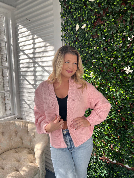 Chunky Pink Cardigan