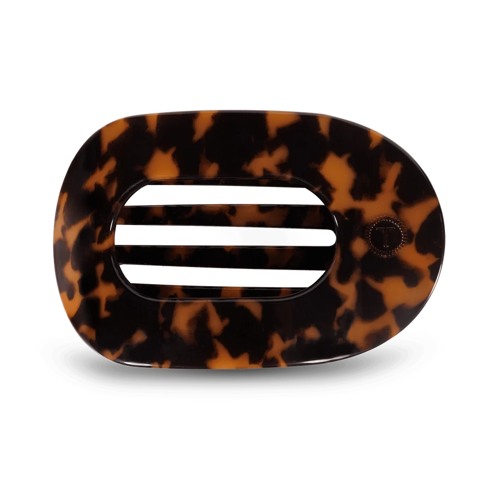Tortoise Flat Round Hair Clip