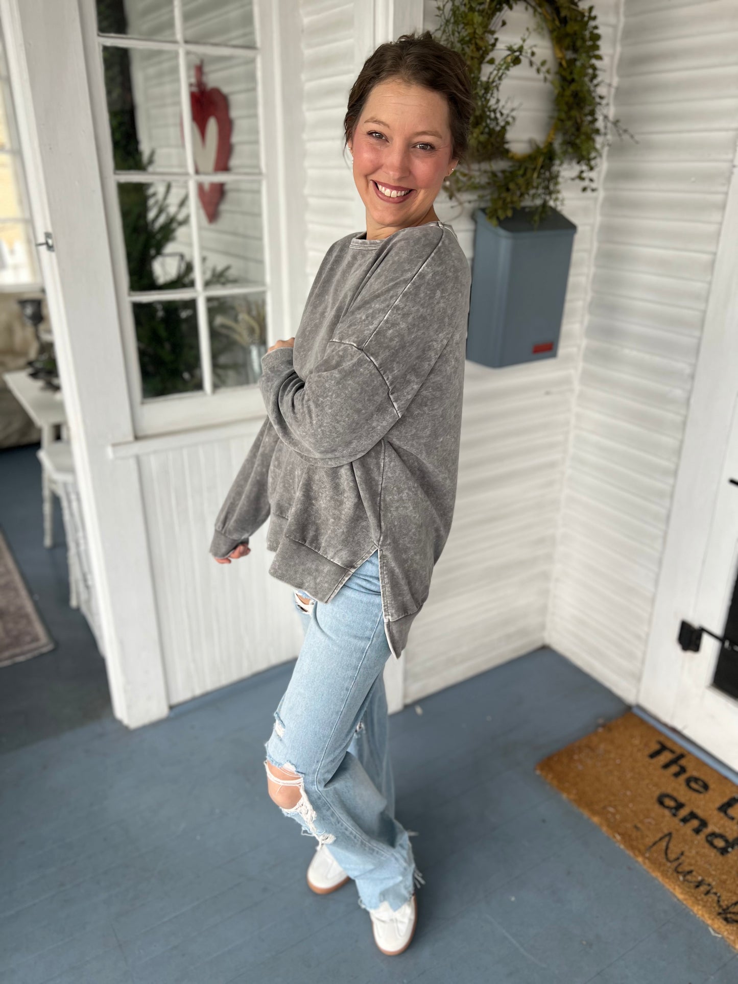 Mineral Wash LS Pullover