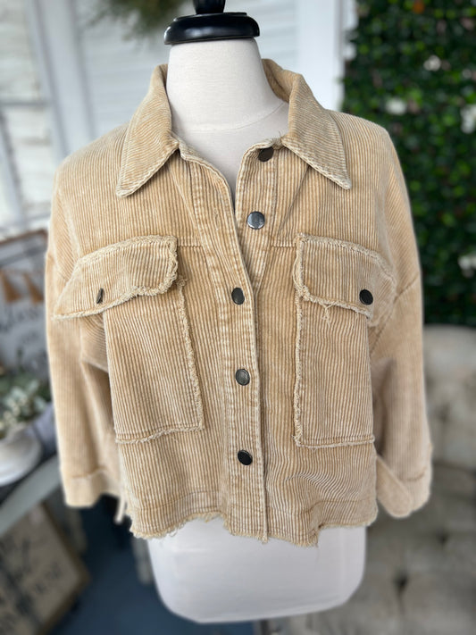 Cropped Corduroy Jacket