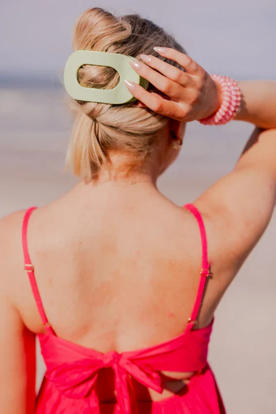 Aloe, there! Flat Round Hair Clip