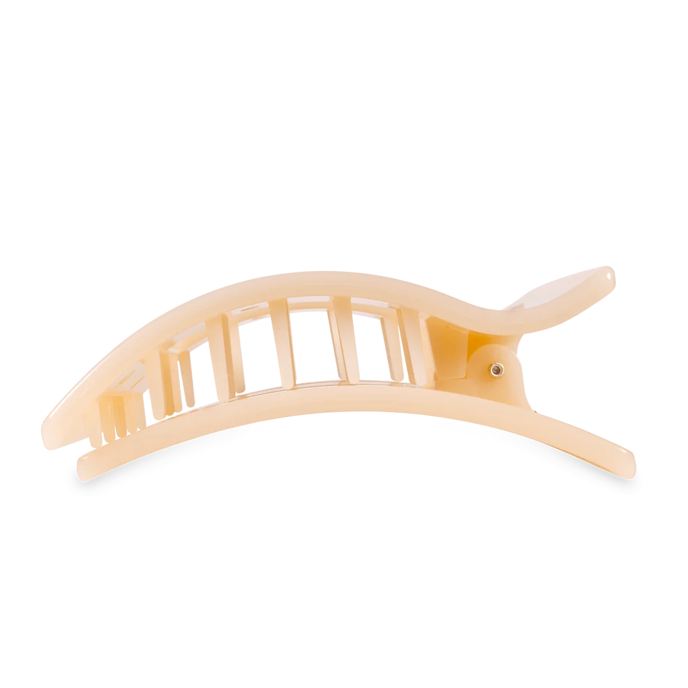 Almond Beige Flat Rectangle Hair Clip
