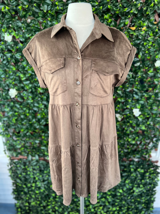 Brown Suede Dress