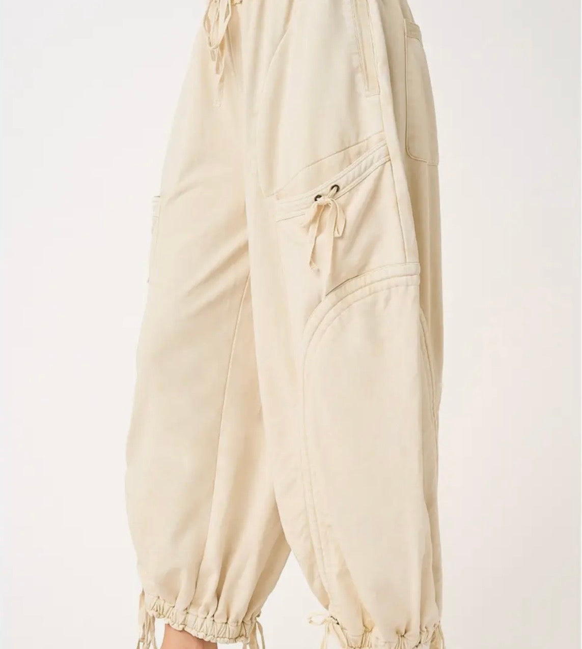 Mineral Washed Drop Pocket Balloon Pants