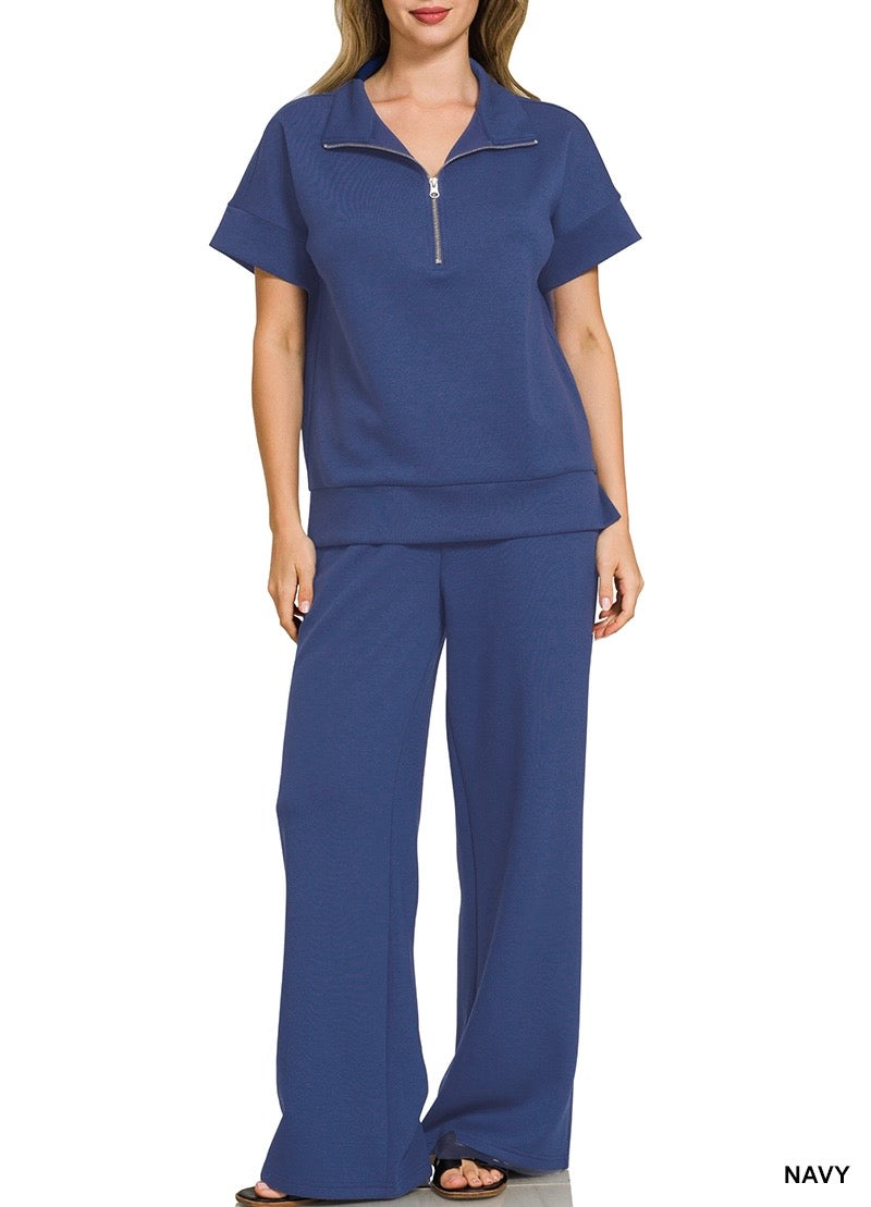 Scuba Half Zip SS Set
