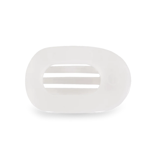 Coconut White Flat Round Hair Clip