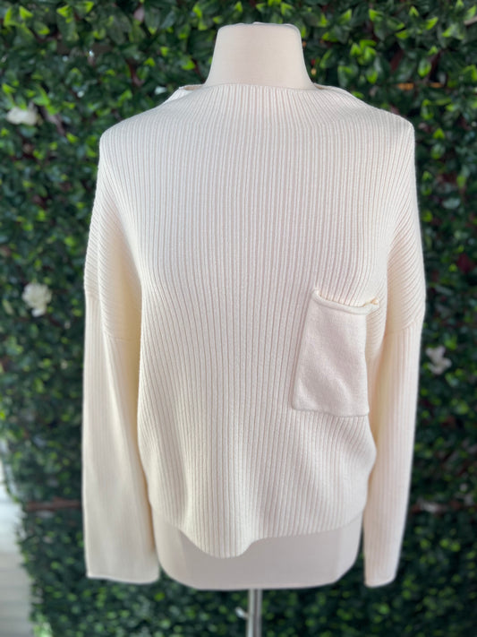 Mock Neck Pocket Sweater
