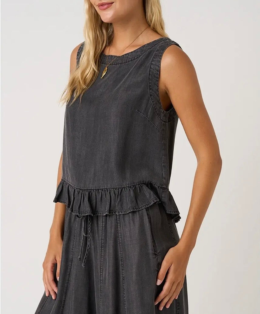 Button Detail Tencel Top