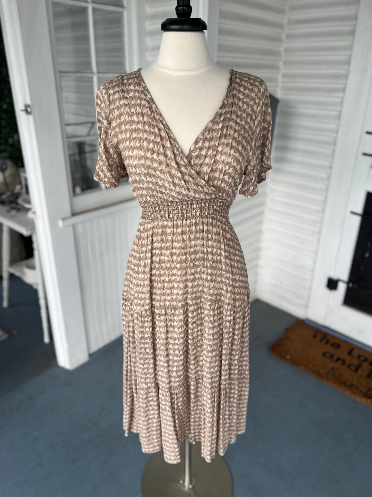 Brown Mix SS Dress