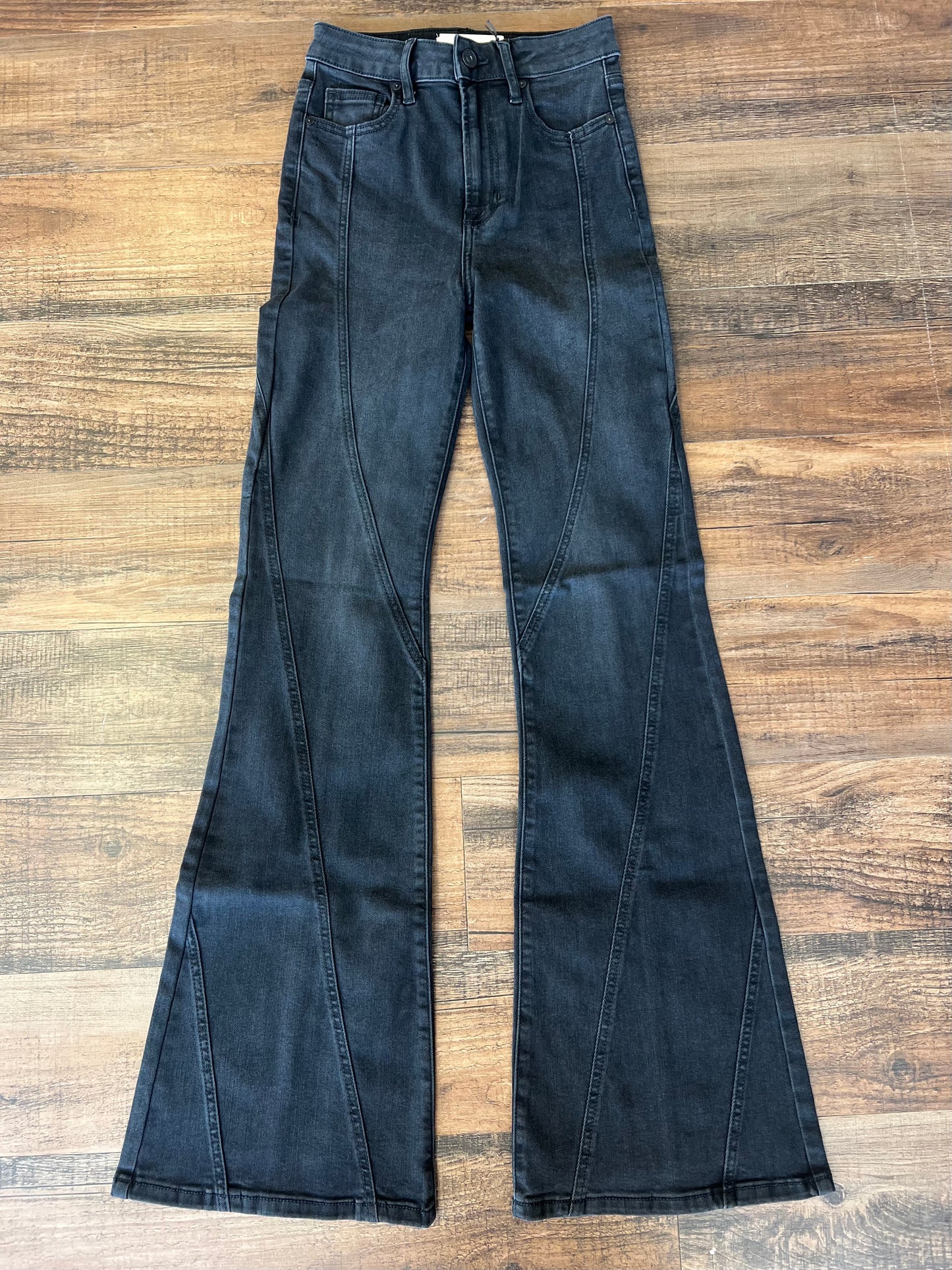 Black High Rise Flare Jeans