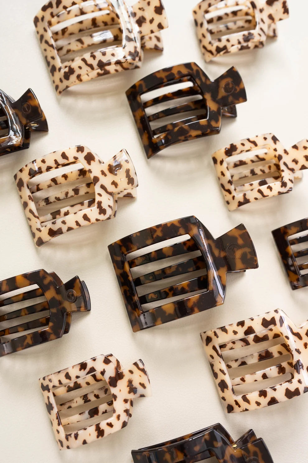 Blonde Tortoise Flat Square Hair Clip