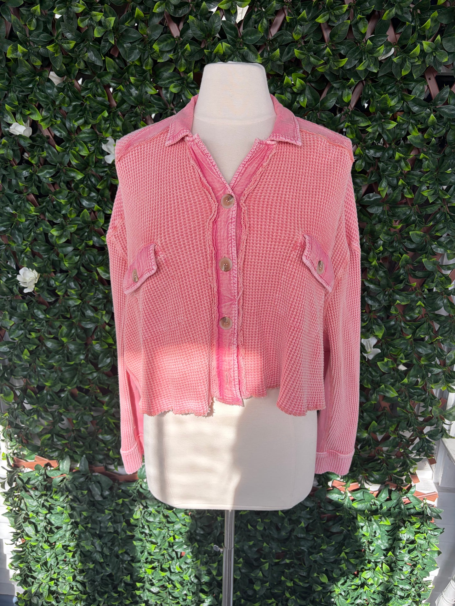 Coral Cropped Jacket