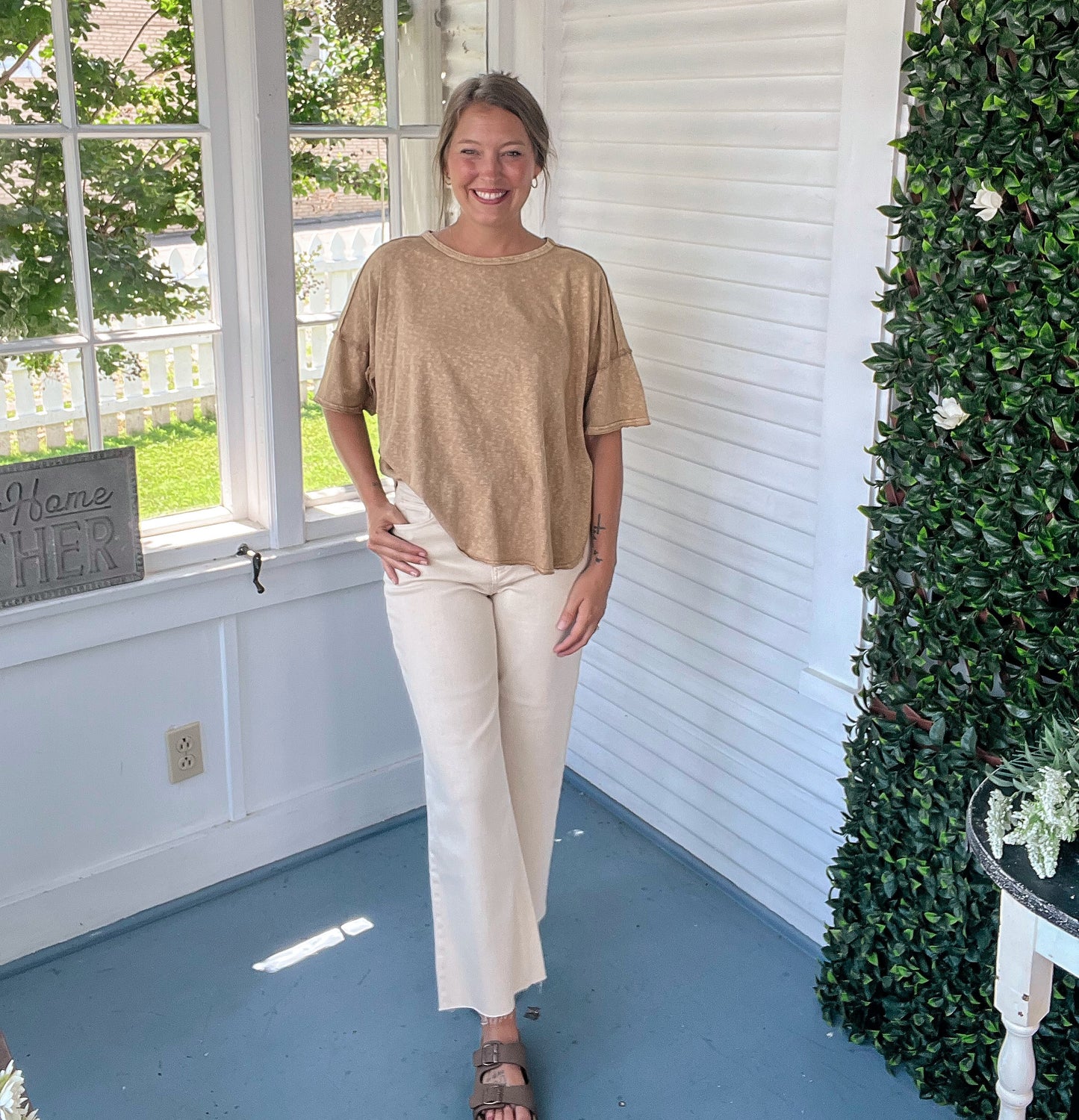 Raw Hem Boxy Tee