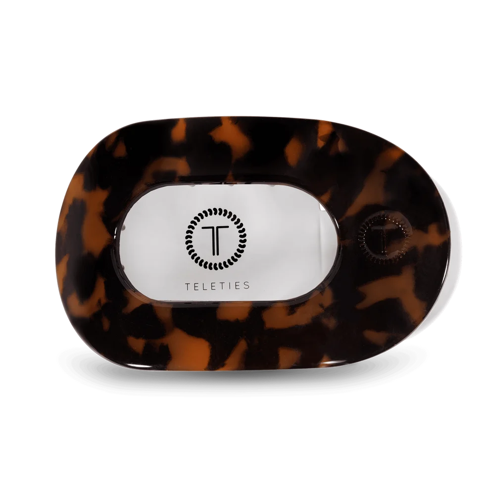 Tortoise Flat Round Hair Clip